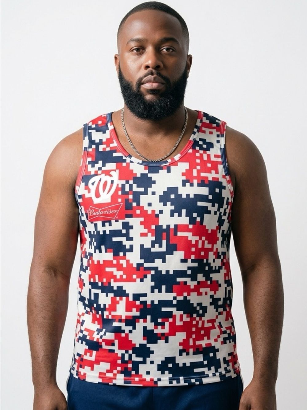 MLB Washington Nationals x Budweiser Tank Top Camouflage Print Men’s Size XXL